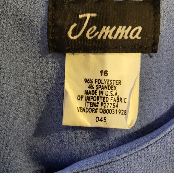 Jemma "Carolina Blue' Bell Sleeve Ruffle Sheath Dress - Picture 4 of 4